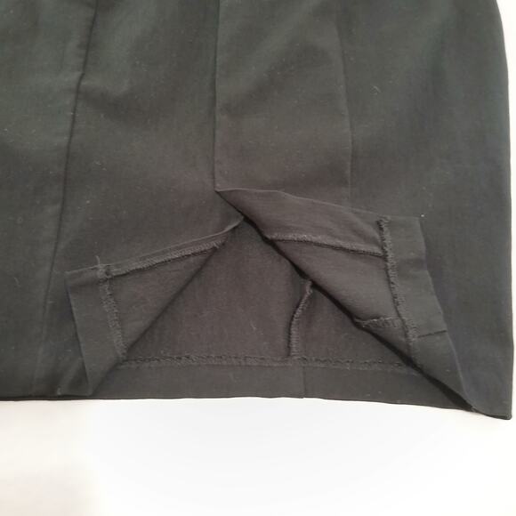 Retro Chic 18 black sleeveless collared side-zip bodycon dress w/rear kick-pleat - Picture 8 of 14